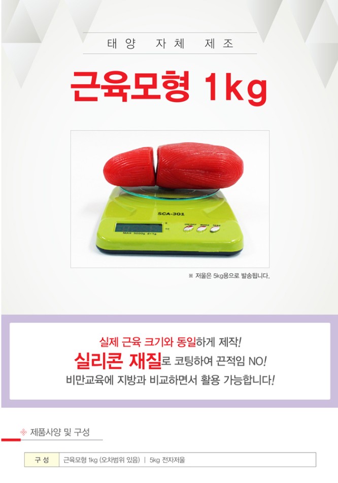 태양 근육모형 1kg 상품 상세 이미지